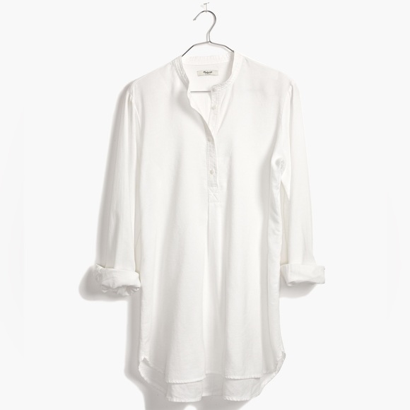 Madewell Tops - Madewell Linen Tunic Top in White Cotton size XS